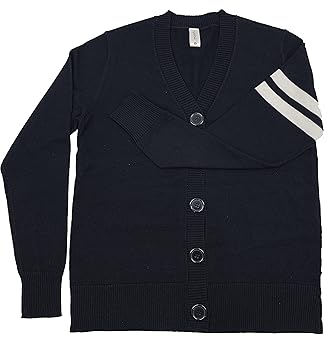 Hip Hop 50's Shop Women's V Neck Knit Varsity Cardigan